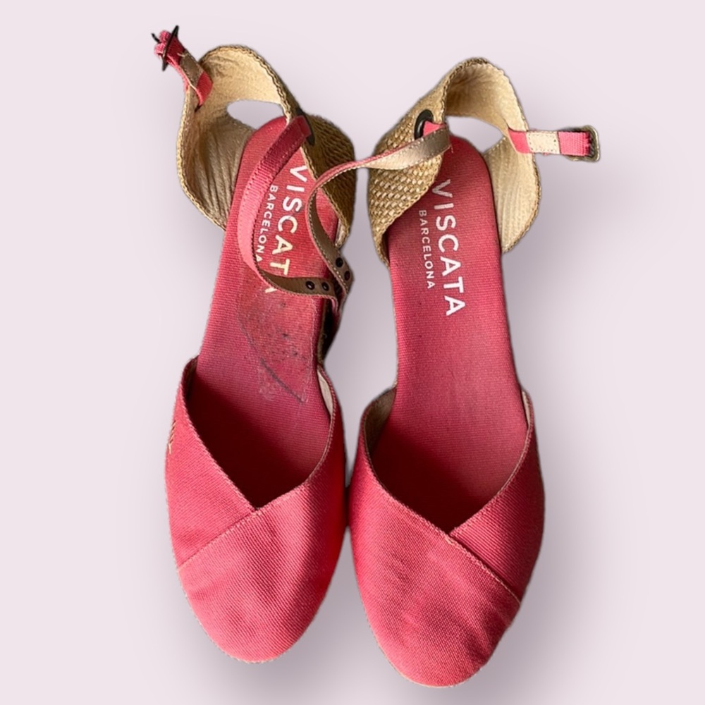 Viscata Barcelona espadrilles size 40 color Coral